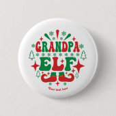 Grandpa Elf Christmas Festive Holiday 缶バッジ (正面)