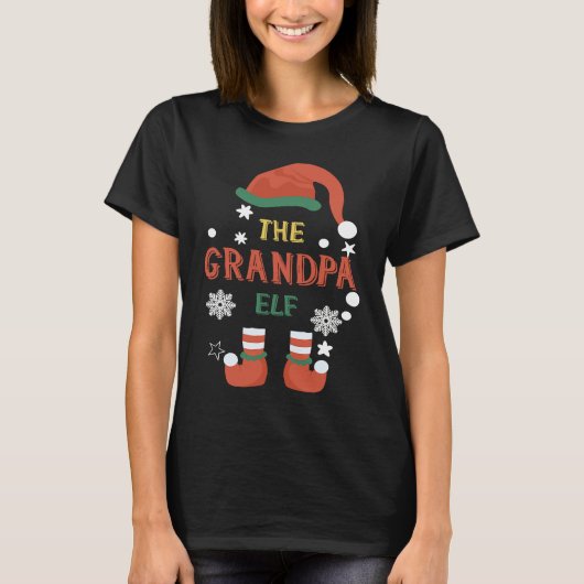 Grandpa Elf Christmas Gnome Family Costume Tシャツ (正面)
