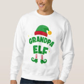 Grandpa Elf Holiday Matching Family Top スウェットシャツ (正面)