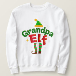 Grandpa Elf Holiday Matching Family Top スウェットシャツ