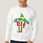 Grandpa Elf Holiday Matching Family Top スウェットシャツ (正面)