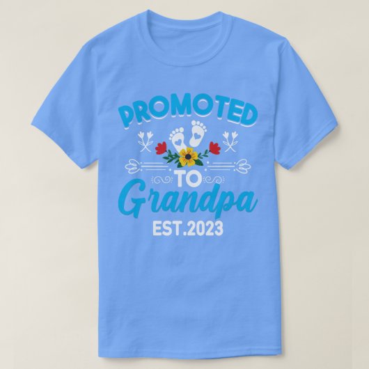 Grandpa Est 2023新しいGrandpa Gifおもしろいに昇格 Tシャツ (デザイン正面)