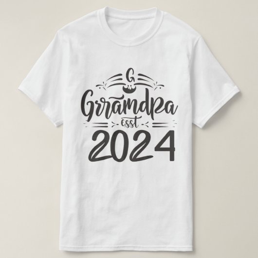 grandpa est 2024、Grandpa Estに昇格。2024 Tシャツ (デザイン正面)