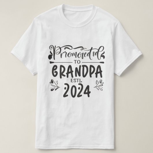 grandpa est 2024、Grandpa Estに昇格。2024 Tシャツ (デザイン正面)