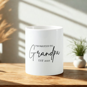 Grandpa EST 2025に昇格 新しいおじいちゃんギフト コーヒーマグカップ