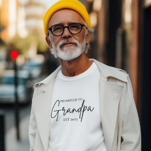 Grandpa EST 2025に昇格   新しいおじいちゃんギフト Tシャツ