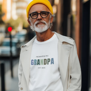Grandpa EST 2025に昇格 新祖父 Tシャツ
