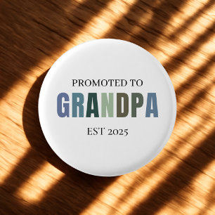 Grandpa EST 2025ギフトに昇格 缶バッジ