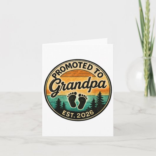 Grandpa Est.2026への昇格ヴィンテージベビー発表 カード (正面)