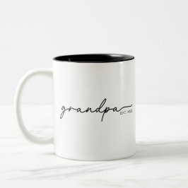Grandpa Est 20XX Mug – Proud Grandpa Coffee Gift ツートーンマグカップ