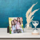 Grandpa Est. White script photo フォトプラーク (インサイチュ)