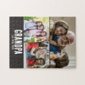 Grandpa established black grunge script 3 photo ジグソーパズル (横)