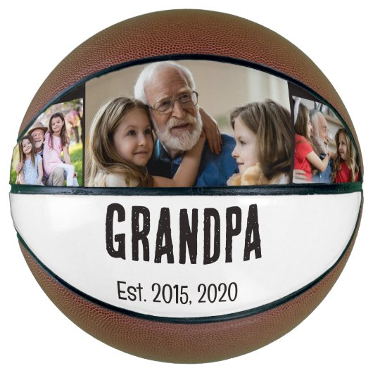 Grandpa established black grunge script 3 photo バスケットボール (正面)