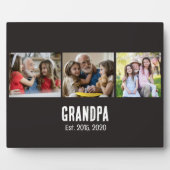 Grandpa established black grunge script 3 photo フォトプラーク (正面)