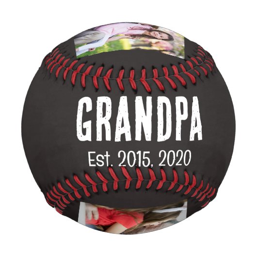 Grandpa established black grunge script 3 photo 野球ボール (裏面)