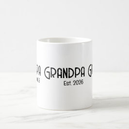 Grandpa Established est. year grunge text コーヒーマグカップ