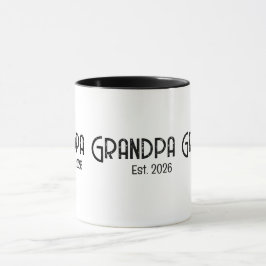 Grandpa Established Grunge text est. year two tone マグカップ
