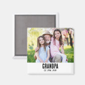 Grandpa Established Photo Gift Magnet マグネット (正面/裏面)