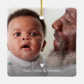 GRANDPA Established Year Photo Ceramic Ornament セラミックオーナメント (裏面)