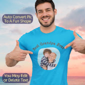 Grandpa Ever Create Your Own Photo文字クール Tシャツ