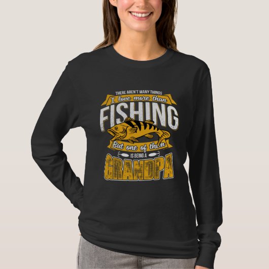 Grandpa Fishing Outdoor Fisherman Pride Father Day Tシャツ (正面)