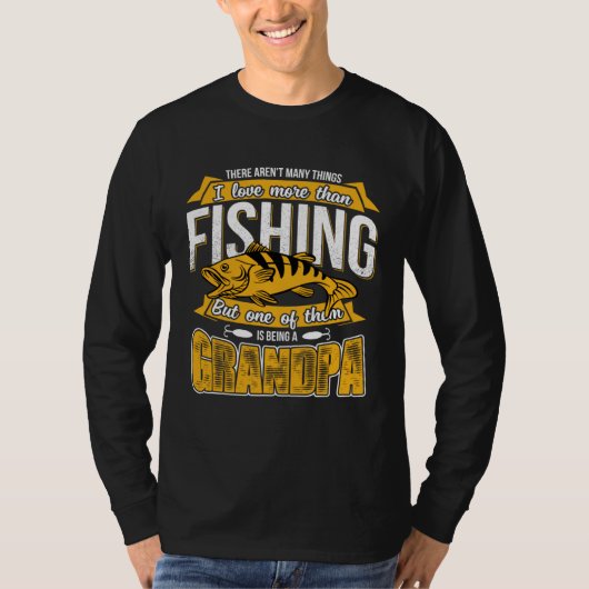 Grandpa Fishing Outdoor Fisherman Pride Father Day Tシャツ (正面)