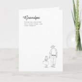 Grandpa From Granddaughter Minimal Line Art カード (正面)