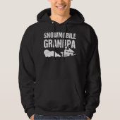 Grandpa Funny Sled Snow Mobiling Snowmobile  パーカ (正面)