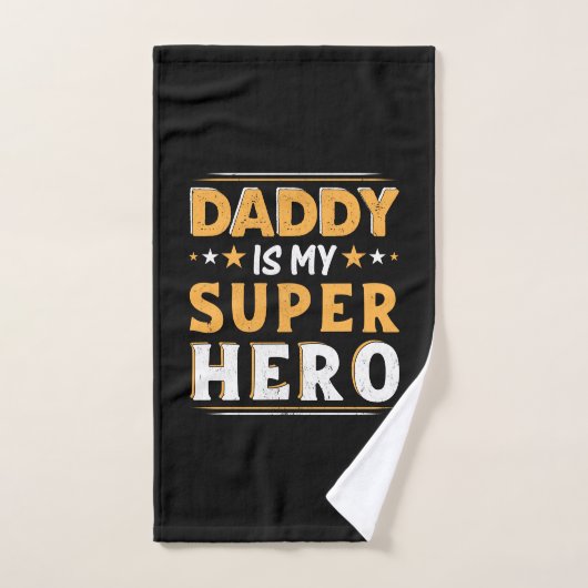 Grandpa Gift | Daddy Is My Super Hero ハンドタオル (ハンドタオル)