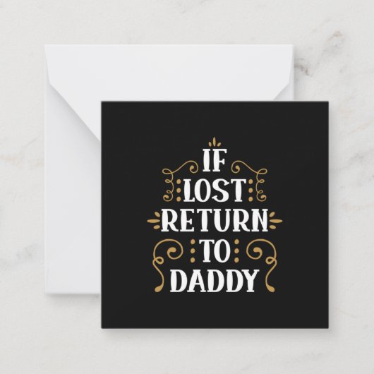 Grandpa Gift | If Lost Return To Daddy ノートカード (正面)