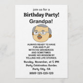 Grandpa Grandfather Quote Birthday 招待状 (正面)