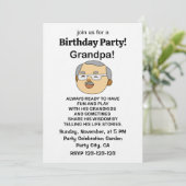 Grandpa Grandfather Quote Birthday 招待状 (スタンド正面)