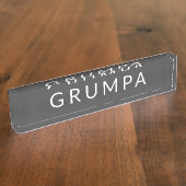 Grandpa Graphic DeのおもしろいGrumpy Grandpaノベルティ デスクネームプレート (側面)