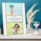 Grandpa I Love You - 2 Photo White and Gray フォトプラーク (側面)