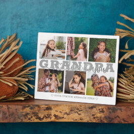 GRANDPA I Love You 6 Photo Collage Gray 8x10 フォトプラーク