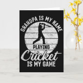 Grandpa Is My Name Playing Cricket Is My Game 1  カード (黄色い花)