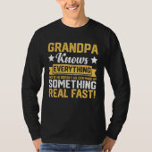 Grandpa Knows Everything 60th  Father s Day Tシャツ (正面)