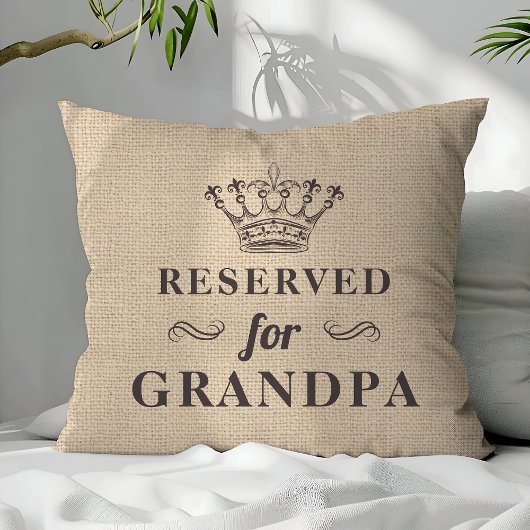 Grandpa Monogram用におもしろい予約パーソナライズされた済 クッション