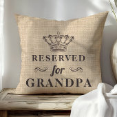 Grandpa Monogram用におもしろい予約パーソナライズされた済 クッション