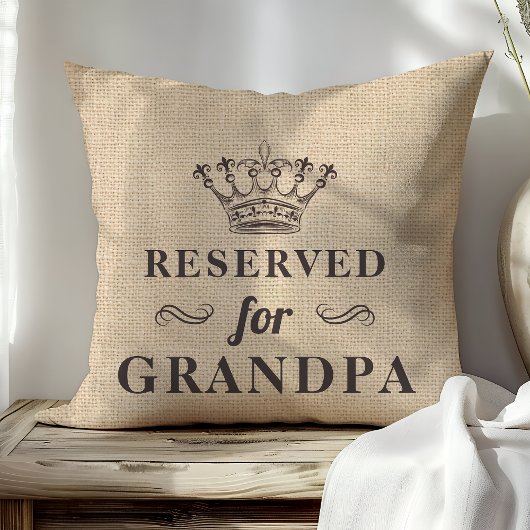 Grandpa Monogram用におもしろい予約パーソナライズされた済 クッション