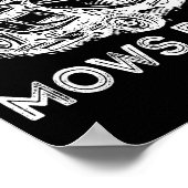 Grandpa Mows Funny Lawn Mower Father's Day Papa  ポスター (角)