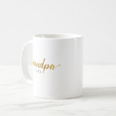Grandpa Mug | Personalized “EST” Baby Announcement コーヒーマグカップ (正面左)