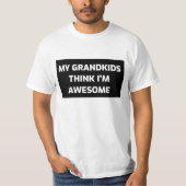 GRANDPA - MY GRANDKIDS 考え I 素晴らしM Tシャツ (正面)