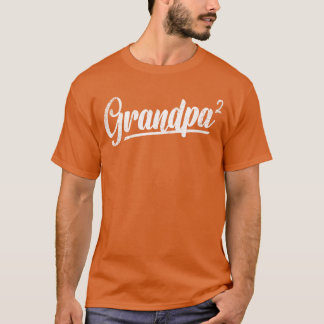 Grandpa Of 2wo Squared 2 Grandkids Pregnancy Annou Tシャツ