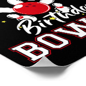 Grandpa Of The Birthday Bowler Bday Bowling Celebr ポスター (角)