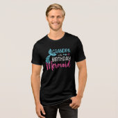 Grandpa of the Birthday Mermaid – Mermaid Birthday トライブレンドTシャツ (正面全面)