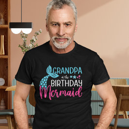 Grandpa of the Birthday Mermaid – Mermaid Birthday トライブレンドＴシャツ