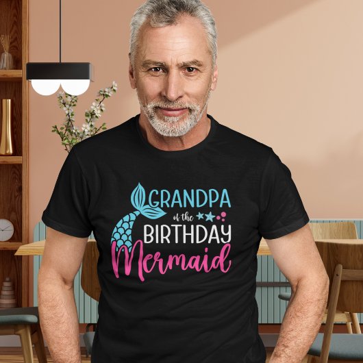 Grandpa of the Birthday Mermaid – Mermaid Birthday トライブレンドTシャツ