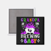 Grandpa Of The Brewing Baby Grandpa To Be Hallowee マグネット (正面/裏面)