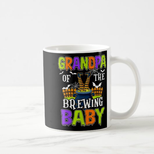 Grandpa Of The Brewing Baby Halloween Witch Baby F コーヒーマグカップ (右)